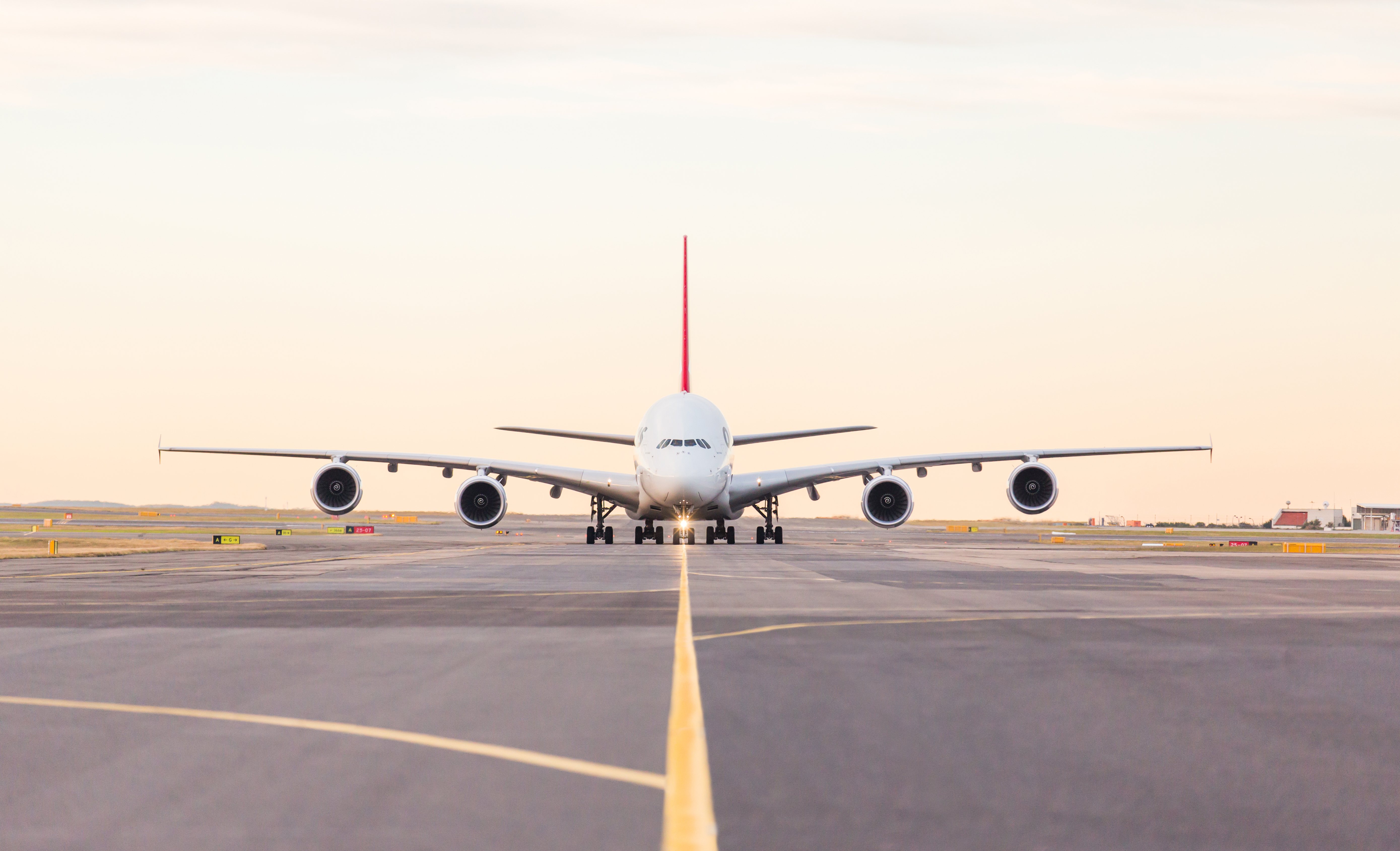 Aircraft on runway