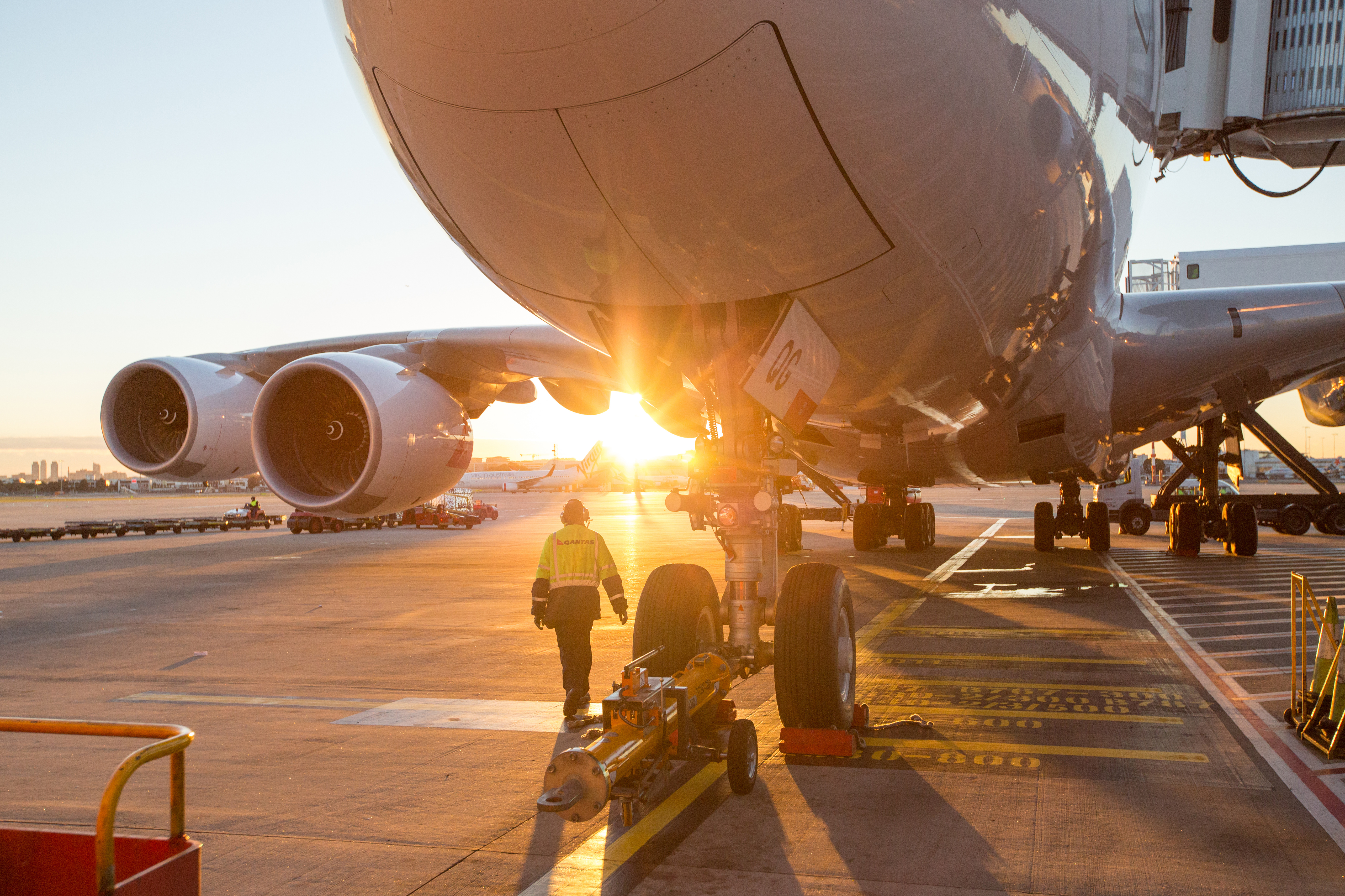 Qantas aircraft on tarmac