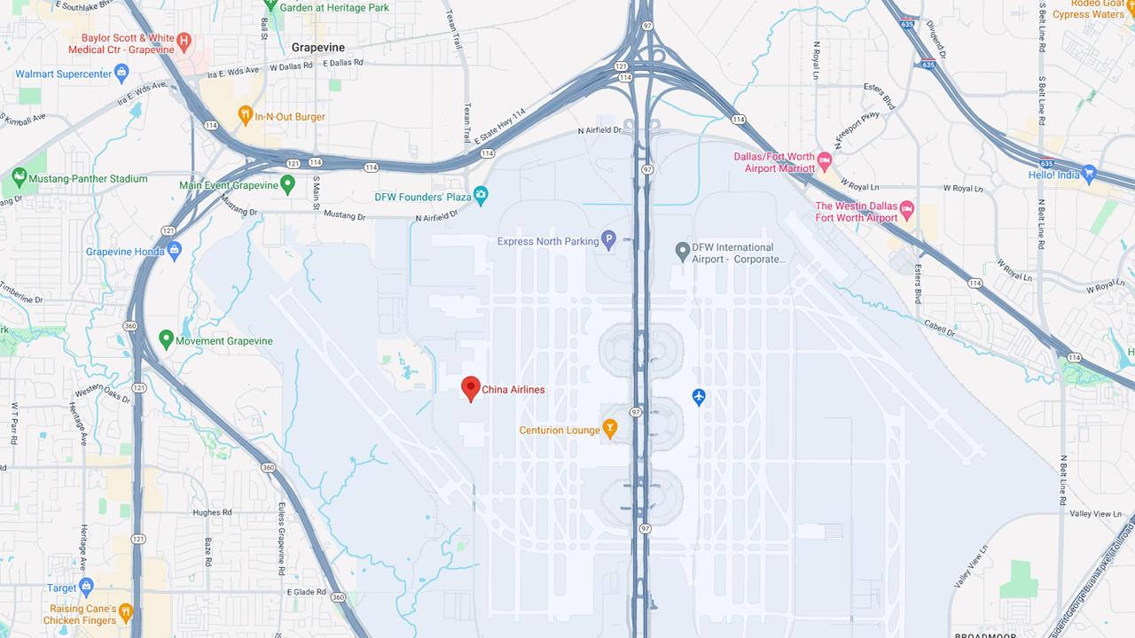 map of Dallas Fort Worth Airport