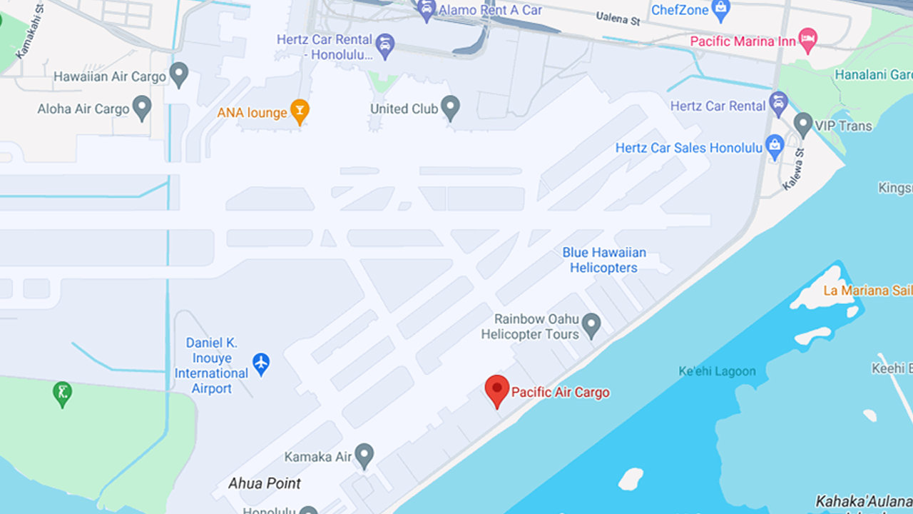 map of Daniel K. Inouye International Airport