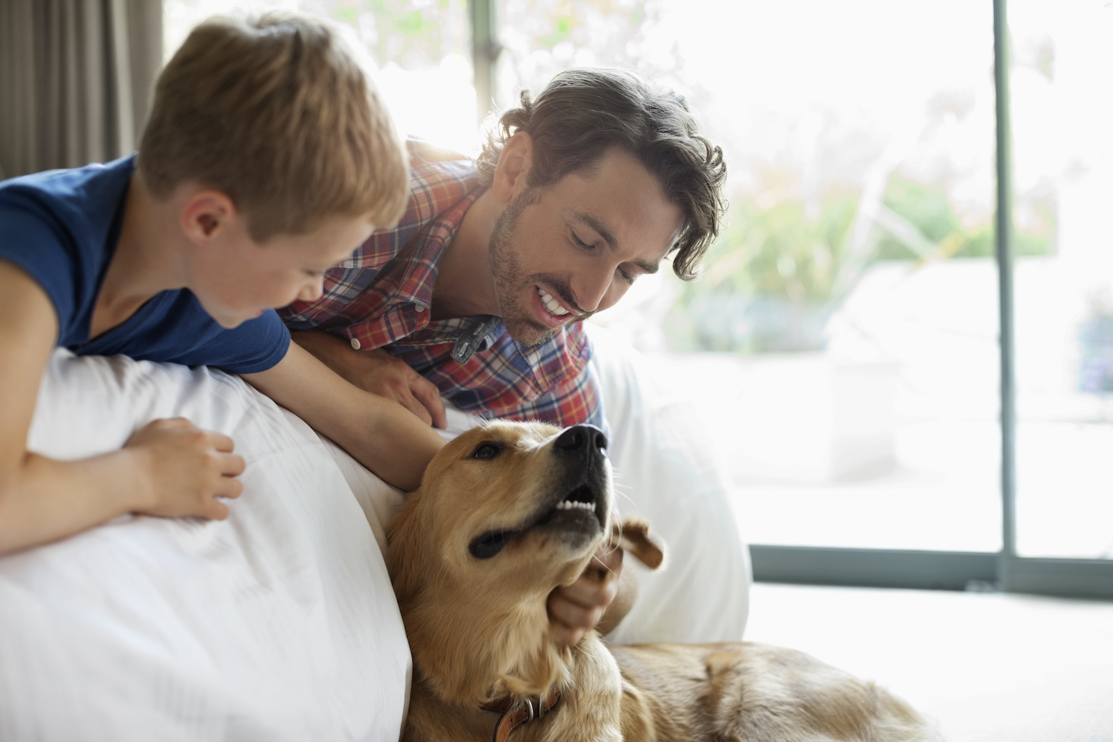 Family with their pet